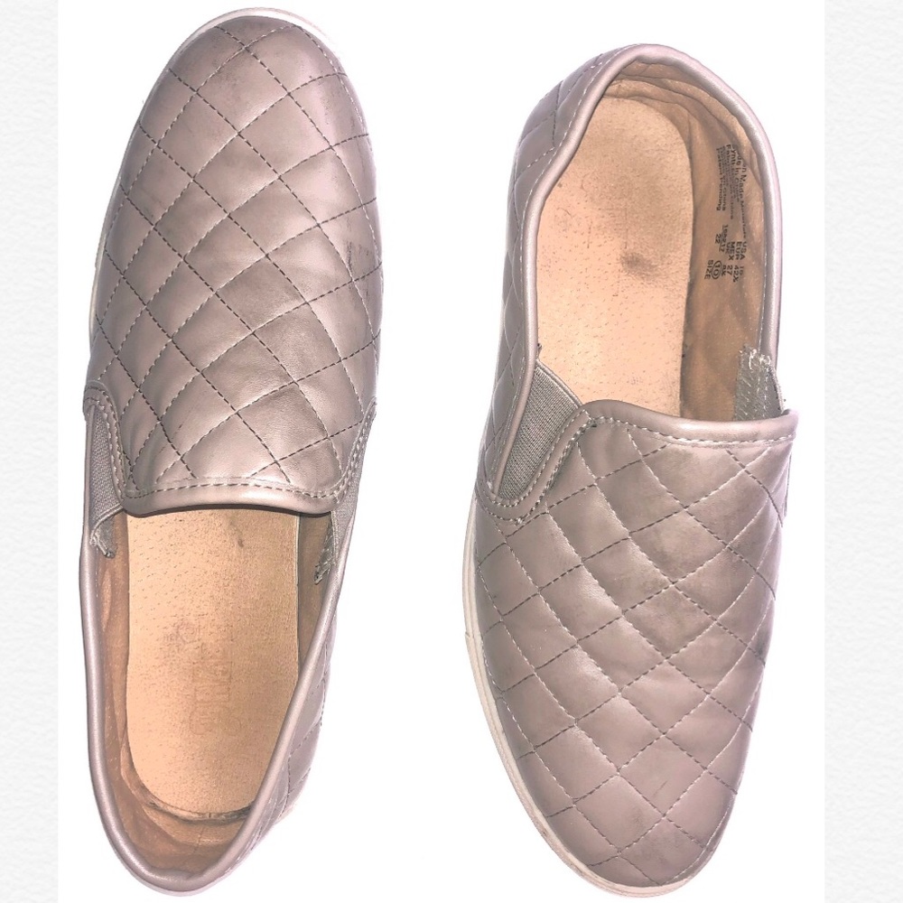 Cream Quilted Sneakers